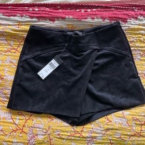 Vintage BCBG suede mini skirt/shorts
